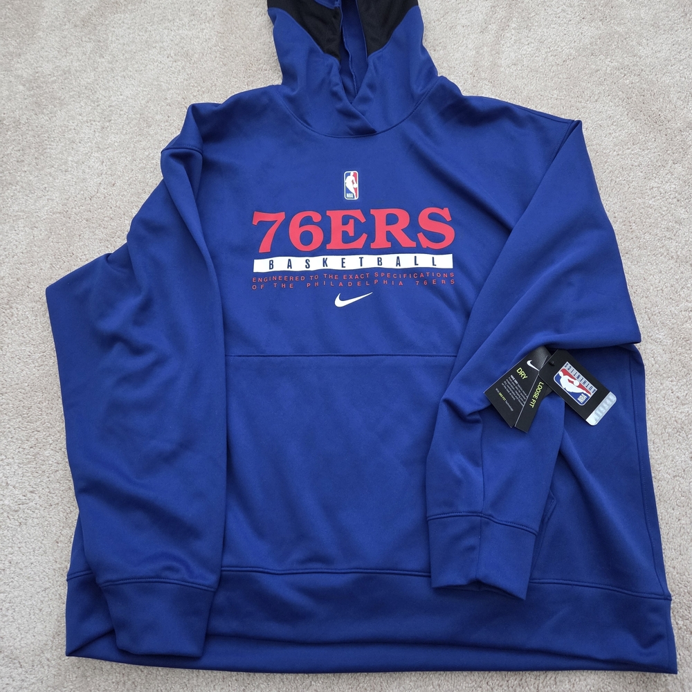 Nike Men's Blue 76ers Basketball Sweater
